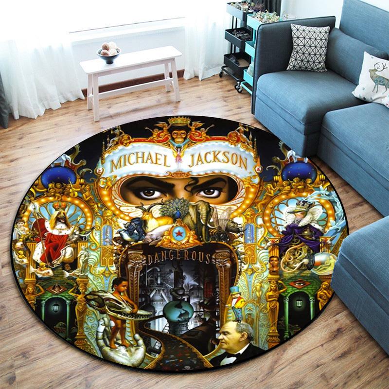 Renowned American Grammy Award Winning Singer Michael Jackson's Circular Carpet Is Soft, Home, Bedroom, Door Mat Decoration, and Non Slip Carpet F2