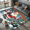 2025 Frohe Weihnachten Baum Weihnachtsmann, Neujahr Märchen Geschenk Teppich für Zuhause Schlafzimmer Sofa Fußmatte Dekoration, Rutschfeste Bodenmatte