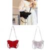 Borsa Ricamata a Farfalla per Donna in Materiale PU con Chiusura a Zip per Uso Quotidiano
