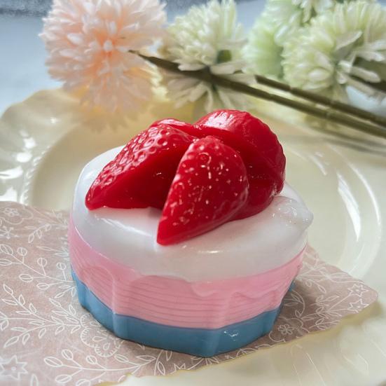 Basque Cake Squeeze Toy Stress Relief Blueberry Strawberry Cake Pinch Toy Focus Aid Anti-anxiety Simulated Dessert Hand Relaxation