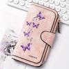 Butterfly Design Women's Long Wallet Multi - Functional Portable Snap - Closure Coin Purse Ideal for Cat Lovers Birthday Gift Daily Use Fun Design