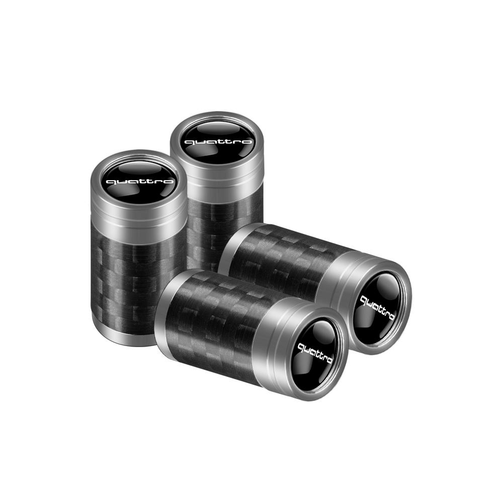 4Pcs Car Wheel Tire Air Valve Caps Stem Covers for Audi Quattro A4 A3 8V Q7 Q8 TT RS S Line 8P 8L A5 A6 A1 A7 A8 Q2 Q3 Q5
