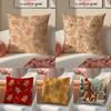 Ggingerbread Man Cushion Cover Pillowcase Short Plush Invisible Zipper Room Sofa Cushion Cover