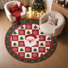 New Christmas Holiday Decoration Round Carpet Tree Atmosphere In Stock Entrance Rugs Stain-resistant Washable Festive Foot Mats