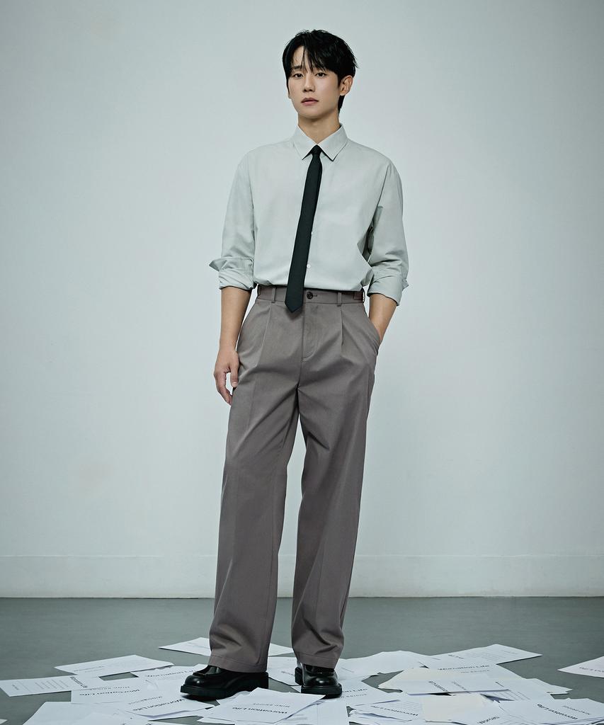 MINDBRIDGE Wide One-Pleat Adjust Pants
