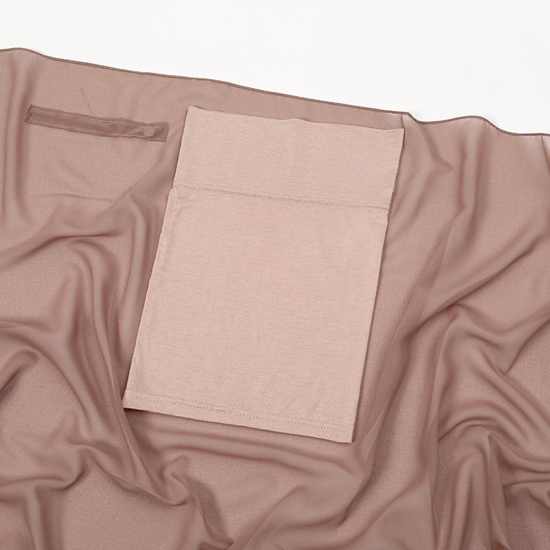 Dernier Hijab en Mousseline Instantané Avec Boucle Magnétique Couleur Unie Femme Musulmane Hijab Écharpe Turban Islamique Bandeau Foulard