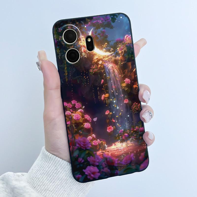 För TCL NxtPaper 70 Pro Fodral Lyxigt Sött Kärlekshäst Roligt Mjukt Svart TPU Silikon Telefonfodral För TCL NxtPaper70 Pro Baksideskydd