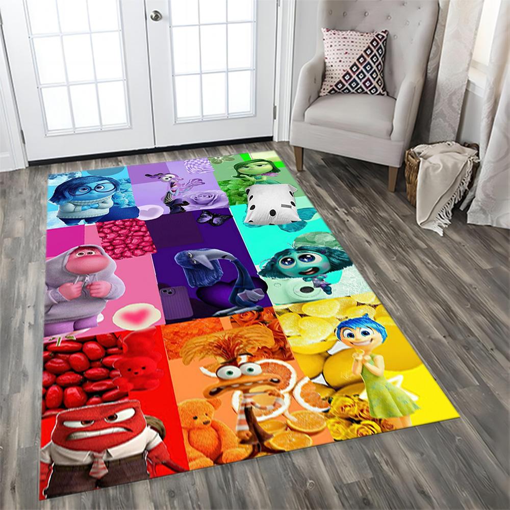 Tapis Aventure des Émotions Inside Out pour Salon, Chambre à Coucher, Bureau, Décoration de Couloir, Parfait pour la Décoration de la Maison ou les Cadeaux de Fête