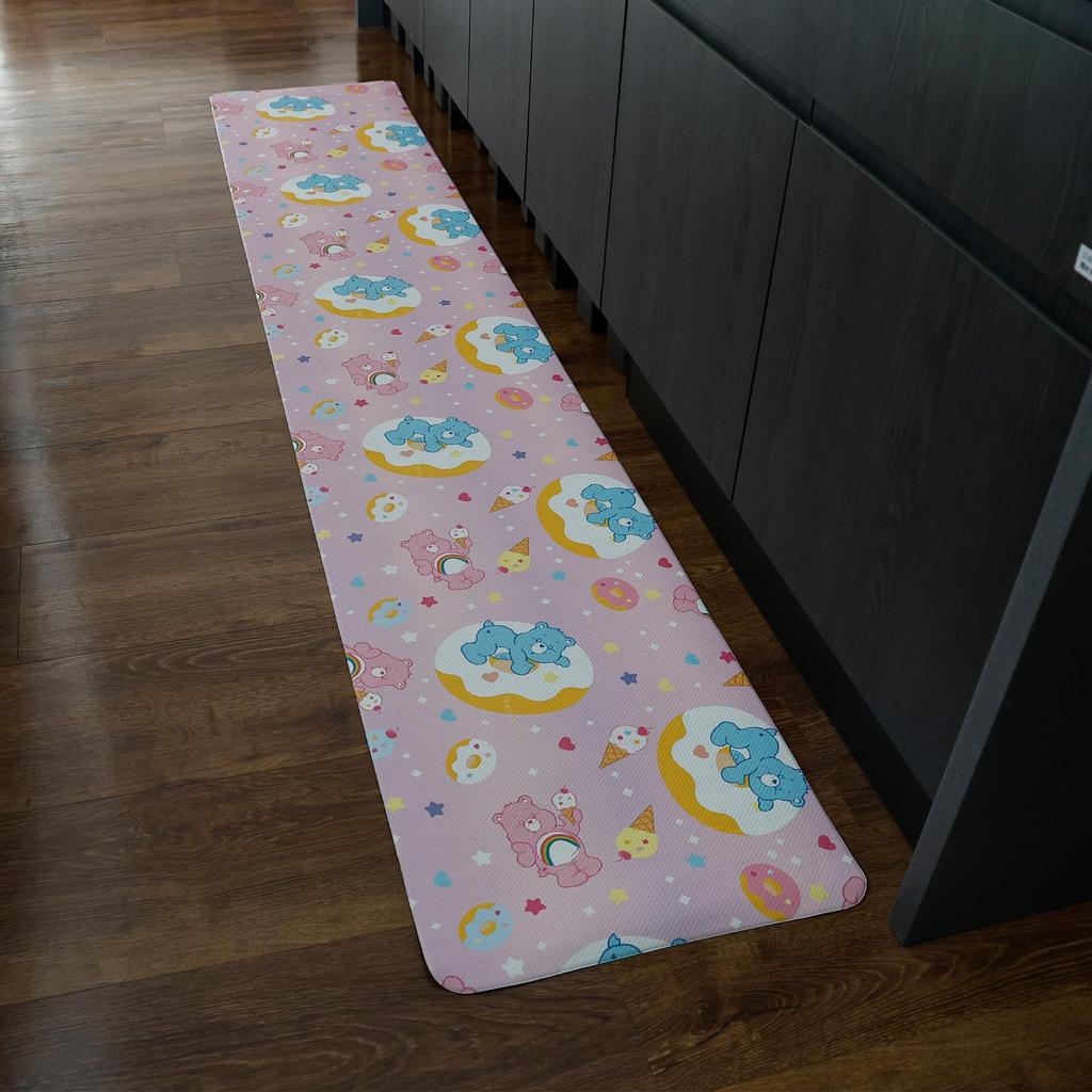 Marushin Kitchen Mat, Care Bears Sweets Love Bear, Wipeable, Water-Repellent, Non-Slip, PVC, Approx. H45 X W240cm, 5555007400