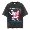 T-shirt Grafica Vintage Lavata Anime Perfect Blue Mima Kirigoe Uomo Donna Abbigliamento Moda Harajuku Girocollo Manica Corta T-shirt