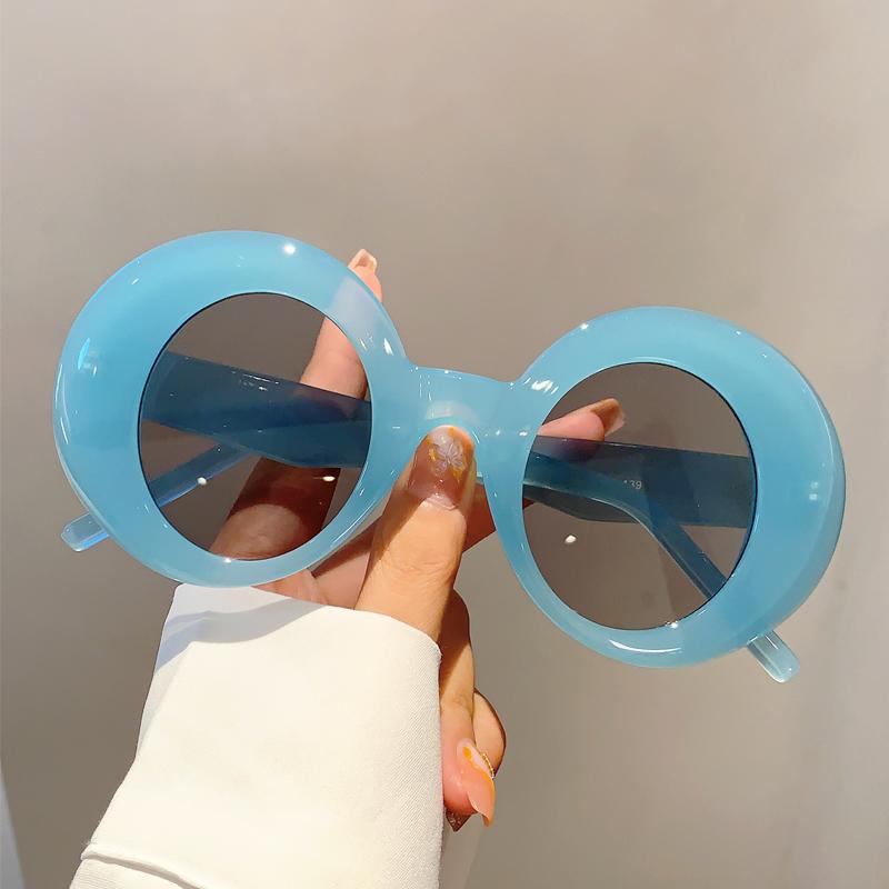 KAMMPT Vintage Round Sunglasses Women New Fashion Candy Color Outdoor Beach Shades Trendy Ins Brand Designer UV400 Eyewear