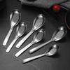 Stainless Steel Soup Spoon with Deep Head Mirror Polished Dessert Eating Spoon Heavy-Duty Tableware for Home Restaurant