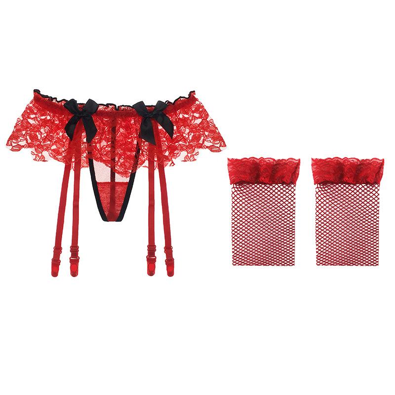Garter Set Lace Sexy Stockings Seduction Perspective Long Barrel Garter Socks Hot Adult Sex Underwear