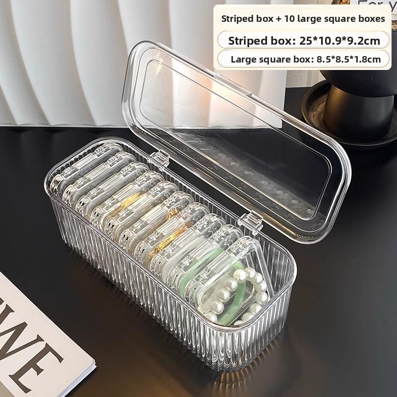 Acrylic Jewelry Storage Box With Transparent Flip Cover For Travel And Gift Use