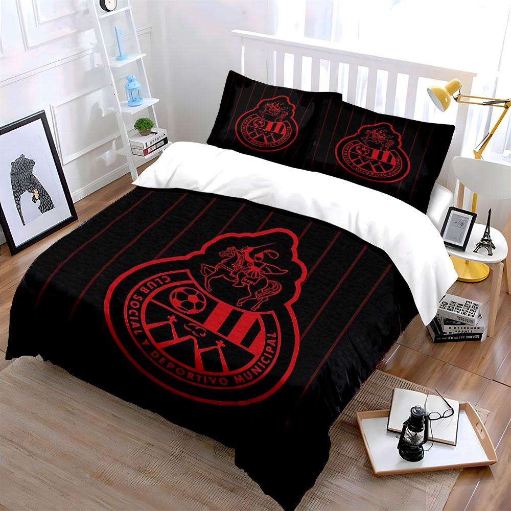 "Red and Black Sports Emblem" Bedding Duvet Cover Set Duvet Cover Pillowcases (1 * Duvet Cover 2 * Pillowcases, without duvet insert)