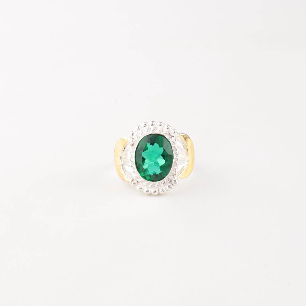 Plata de Ley 925 Diópsido Cromado Gema Joyería Hecha a Mano Anillo Para Mujer RR-61-1