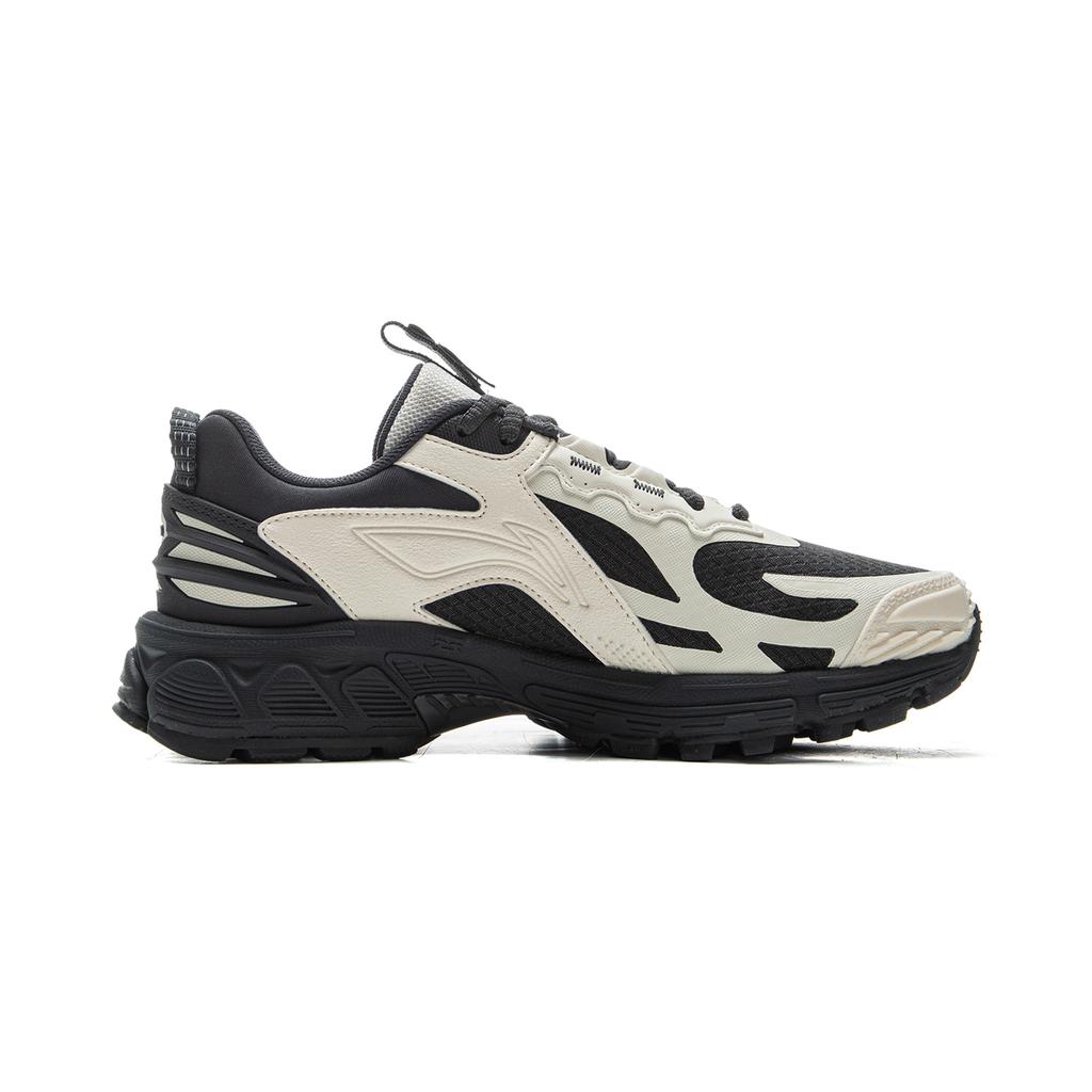 Li Ning Fuyiao 2.0 Trail Fabric Slip Resistant Abrasion Resistant Support Low top Running Shoes Women's Black White ARXU010-3