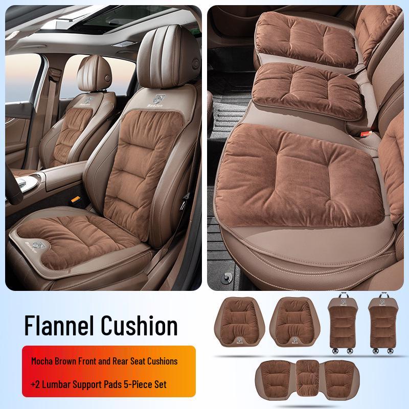 Flannel Lumbar Support Car Seat Cushions for Baojun Models 560, 730, 510, 310, KiWi RC3