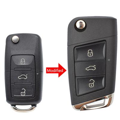 Modified Car Remote Key Shell Case Cover For VW Golf Polo Jetta Tiguan Passat Eos Beetle 3 Buttons Repair Kit Holder Protector