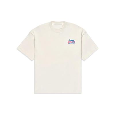 Li Ning X League Of Legends Collaboration Pool Party Series Cartoon Print Round Neck Short Sleeve T-Shirt Unisex T-Shirt Off-White AHST865-1
