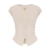 TVIEW Cap Sleeve Cutout Shirring Knit_V6B-Ckn004