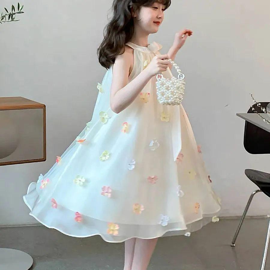 Summer Mesh Vest Dress for Kids Princess Girl Dresses Reviews Many Girls Clothes From 5 6 Years Women's 11 12 Old 8 10 14