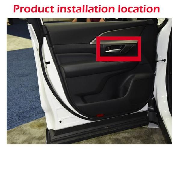 Car Interior Handle Decorative Frame Black For Toyota Grand Highlander 2024-2026