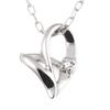SUEHIRO Diamant Witgoud Open Hart Ketting Dames