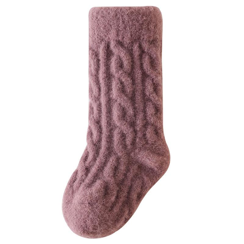 Winter Thickened Newborn Baby Warm Socks Baby Foot Warmer Infant Kids Solid Color Floor Socks Children's Sleeping Sock