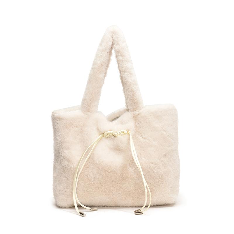 Herfst en winter pluche grote tas dames herfst en winter nieuwe modieuze veelzijdige handtas casual schattige pluizige tote tas