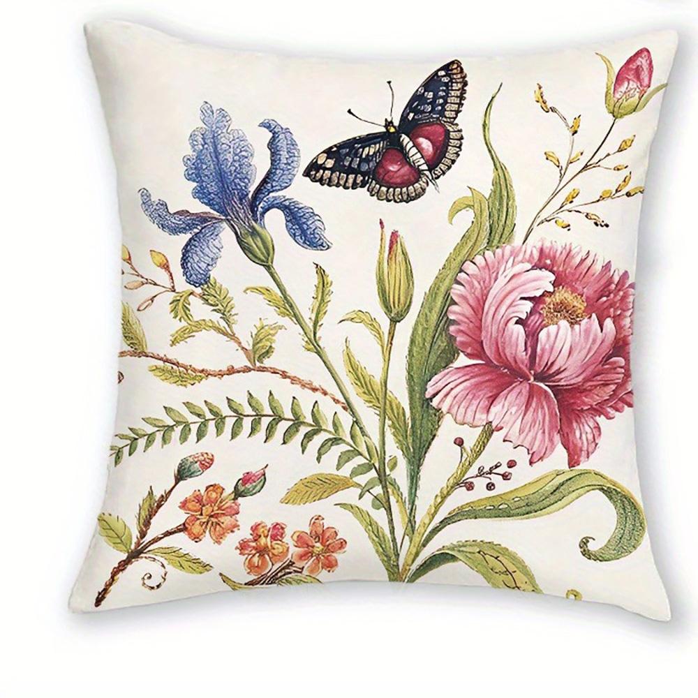 Floral and FaunaPrinted Doublesided Printed pillow cover Short plush Suitable living rooms bedrooms sofas throw cushion cover