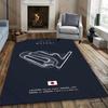 F1 Imola Monaco Track Circuit Printed Four Seasons Carpet for Room Sofa, Formula 1 Motorsport Theme Decor Mat Racing Lover Rug