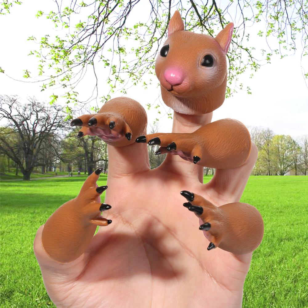 Washable Squirrel Cat Dog random combination Hand Puppet Props Finger Dolls