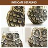 New Aluminium Pair of Owls with Votives for Good Luck and Love | Statue for Home Decor Tabletop Living | Candle Holder Gift Showpiece  Set of 2