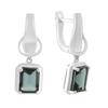 Boucles d'oreilles en argent avec topaze Londres Bleu 3.792ct (2188766)