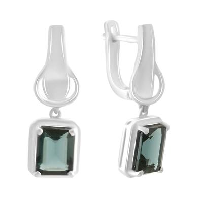 Silver Earrings with London Blue Topaz 3.792ct (2188766)