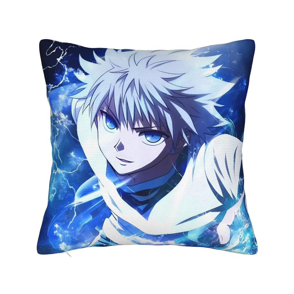 Pillow Case Anime Killua Zoldyck Square Pillow Cover For Sofa Car Home Decor Funny Pillowcases
