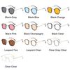 Trendy UV400 Square Round Sunglasses Clear Unique Ocean Lens Shades Men Punk Sun stylish Glasses suitable for ladies