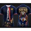 2026 France Football Events Creative Concept Jersey Summer Casual Jersey Designed for Solo Use 3D Printed Champion T-shirt