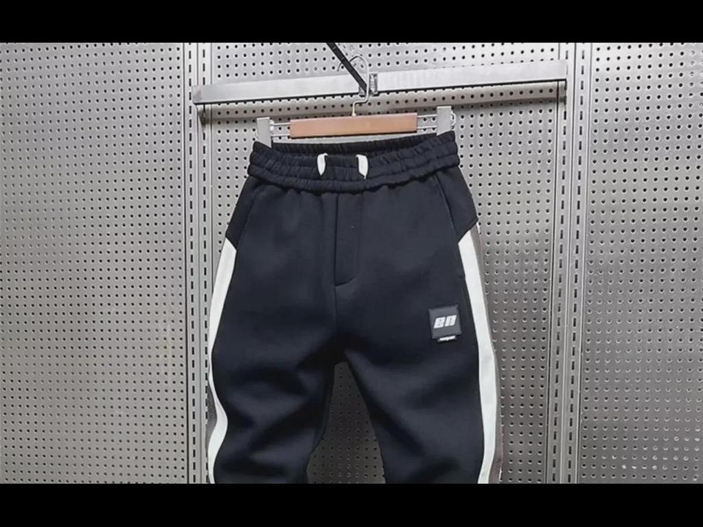 2024 Autumn Men's Casual Harem Sweatpants: All-Match Loose Fit with Cuffed Hem for a Trendy, Handsome Look