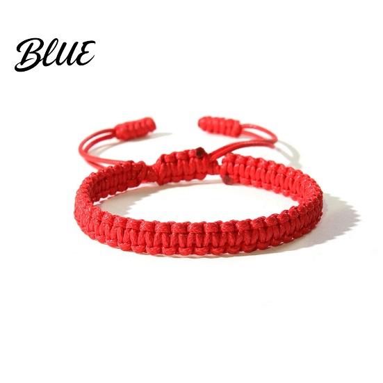 Gender-neutral Bracelet Unisex Hand Rope Adjustable Handmade Braided Solid Color