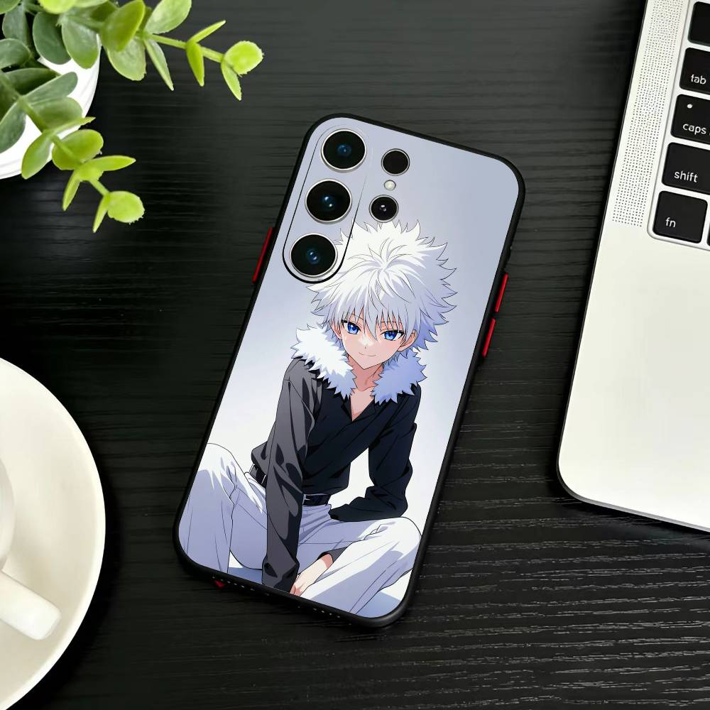 W-Killua Zoldyck H-Hunter X Hunter Phone Case For Samsung S26,S25,S24,S23,S22,S21,S20,Ultra,Plus,FE Black Soft Cover
