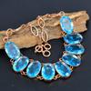 Blue Topaz Necklace Jewelry, Necklace Jewelry, Handmade Copper Topaz Jewelry With Adjustable Chain Necklace For Her