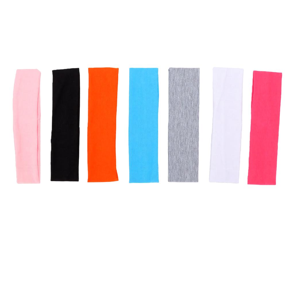 7 Pcs Headbands for Women Soft Non Slip Elastic Sports Hair Bands Sweatbands for Workout Running Cycling