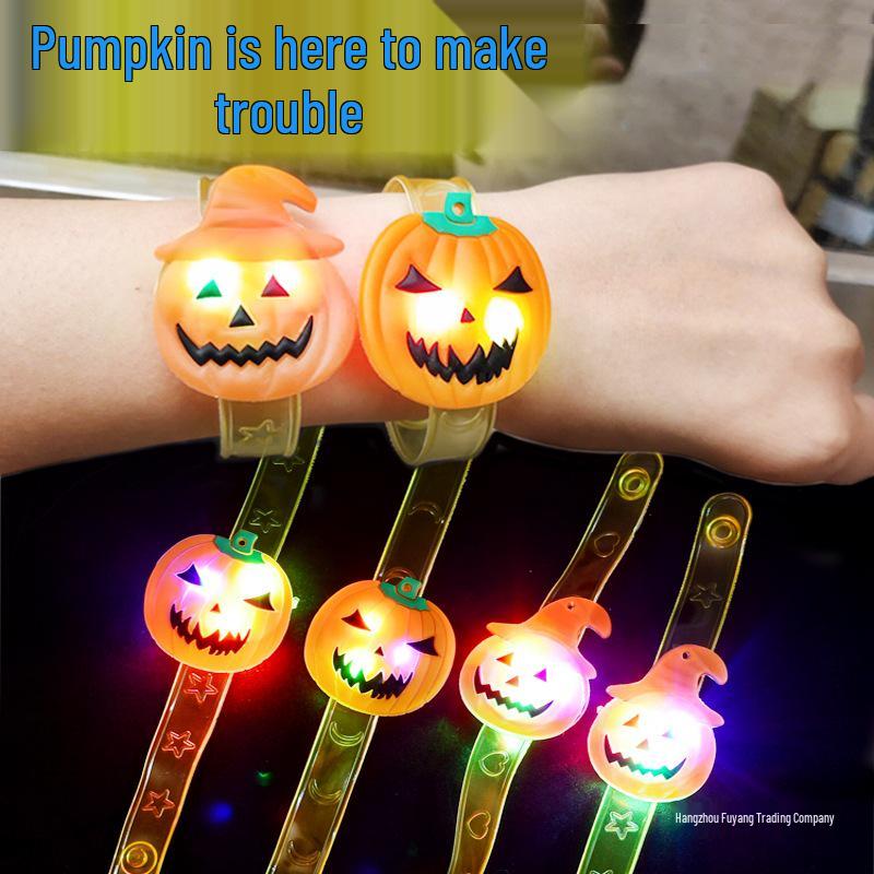 Halloween Luminous Bracelet & Skull Light Gift Set for Kids and Adults