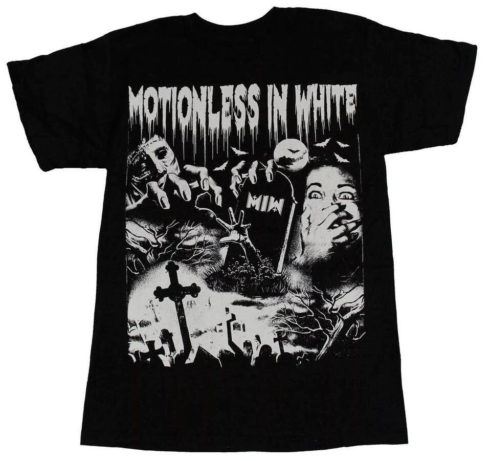 Motionless In White Svart Kortarmet Bomulls-t-skjorte Unisex OM05