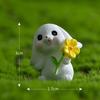 Whimsical Resin White Rabbit Figurine Perfect For Diy Micro Landscape Decor