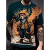 Camiseta Divertida con Estampado de Pato de Dibujos Animados para Hombre Casual Verano Manga Corta Pullover Moda Camisetas Ropa Oversize para Hombre al Aire Libre