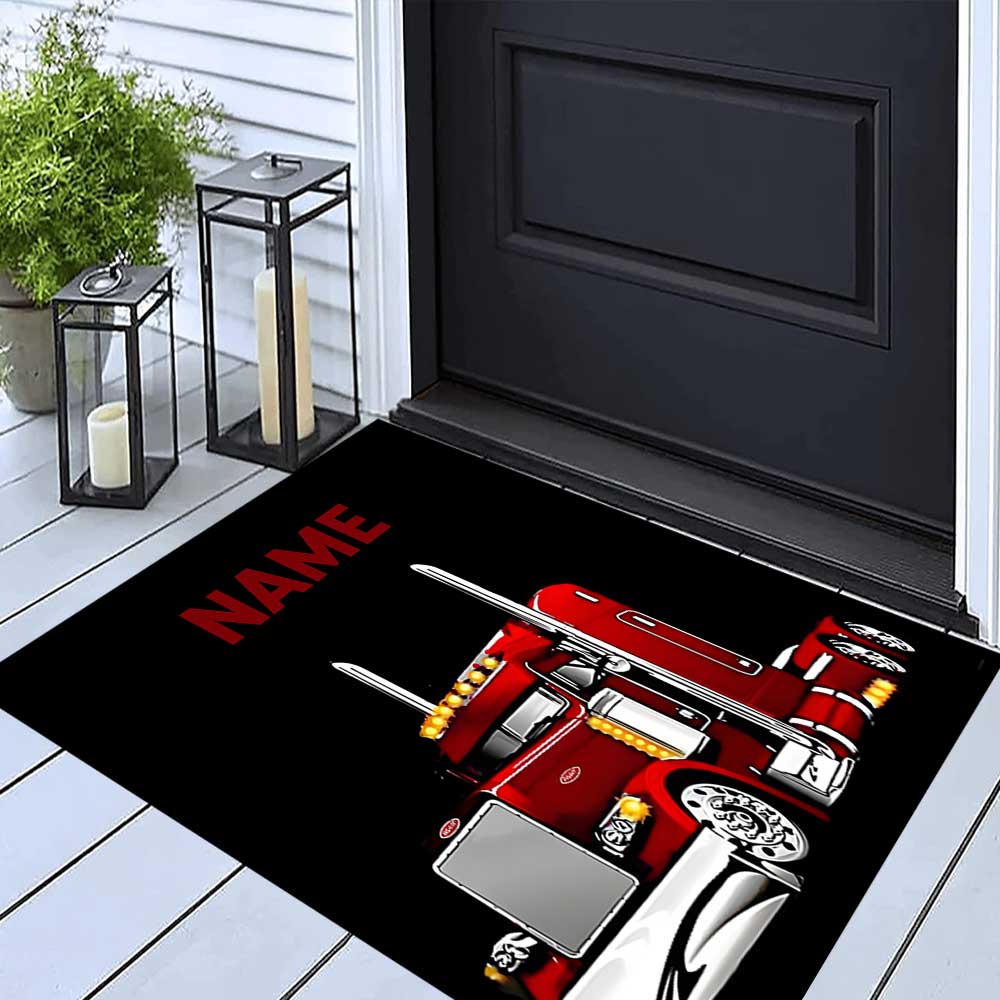 Heavy Trucks Customize Your Name Rug, Office Chair Cushion, Home Bedroom Living Room Gift.
