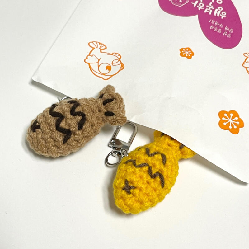 Bungeoppang Keychain Knitted Handmade Keyring Cute Doll